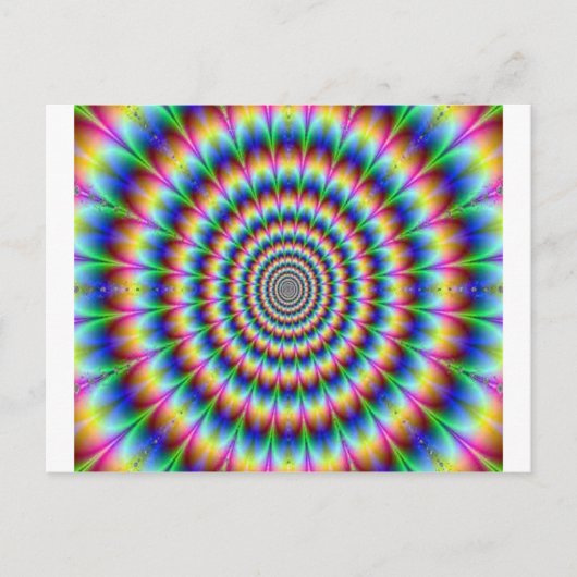 Carte Postale Illusion de mouvement du cercle psychédélique éblo (Devant)