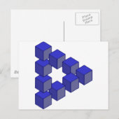 Carte Postale Illusion d'optique de l'escalier impossible de car (Devant / Derrière)