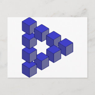 Carte Postale Illusion d'optique de l'escalier impossible de car