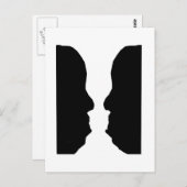 Carte Postale Illusion d'optique de l'homme au vase (Devant / Derrière)