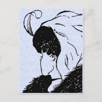 Carte Postale Illusion, jeune, vieille femme