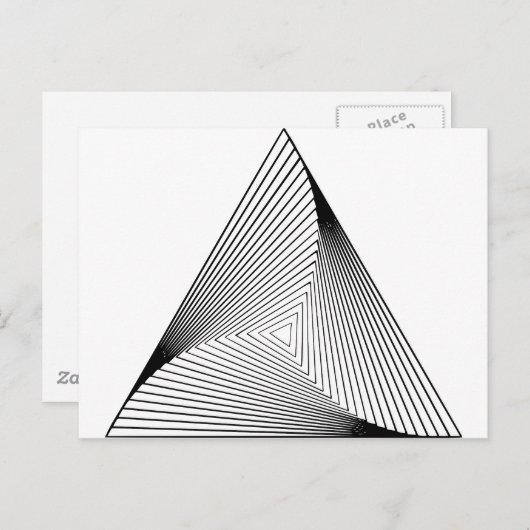 Carte Postale Illusion optique 3d Triangle (Devant / Derrière)