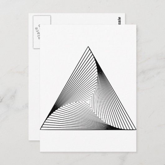 Carte Postale Illusion optique 3d Triangle (Devant / Derrière)