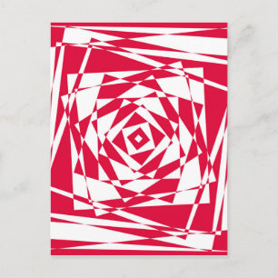 Carte postale Illusion optique Abstraite blanche e