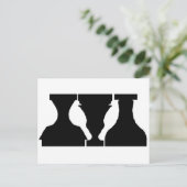 Carte Postale Illusion optique avec les oiseaux et les urnes (Debout devant)