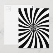 Carte Postale Illusion optique Black White Swirl (Devant / Derrière)