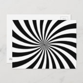 Carte Postale Illusion optique Black White Swirl (Devant / Derrière)