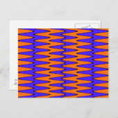 Carte Postale Illusion optique bleue et orange (Devant / Derrière)