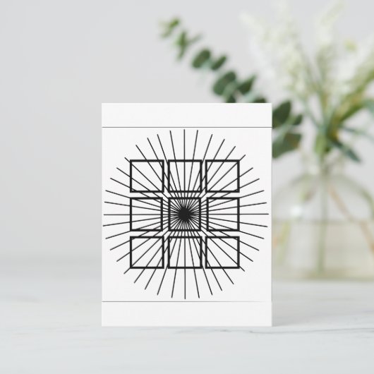 Carte Postale Illusion optique carré (Debout devant)