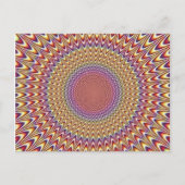 Carte Postale Illusion optique Cercle Hypnotique arc-en-ciel col (Devant)