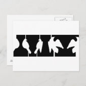 Carte Postale Illusion optique des urnes ou des oiseaux en vol (Devant / Derrière)