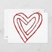 Carte Postale Illusion optique du coeur impossible (Devant / Derrière)