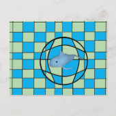 Carte postale - Illusion optique et baleine (Devant)