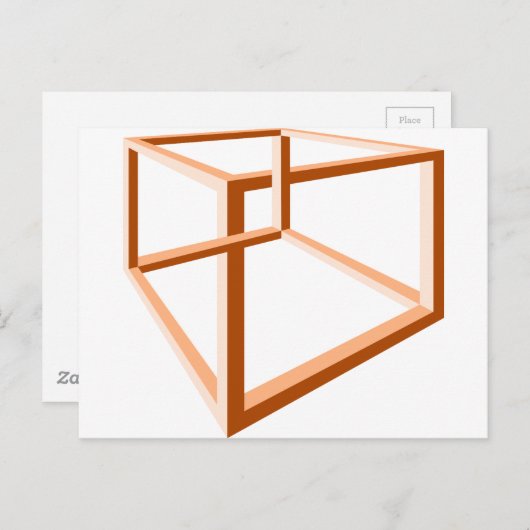 Carte Postale Illusion optique illusion impossible illusion 3d G (Devant / Derrière)