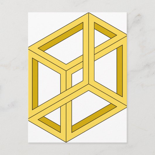 Carte Postale Illusion optique illusion impossible illusion 3d G (Devant)