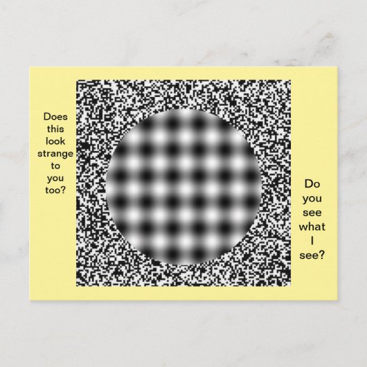 Carte postale Illusion Optique Inhabituelle (Devant)