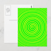 Carte Postale Illusion optique jaune vert de l'oddisphère (Devant / Derrière)