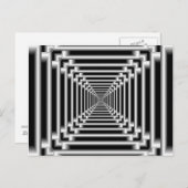 Carte Postale Illusion optique noire et blanche (Devant / Derrière)