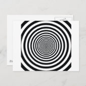 Carte Postale illusion vertigineuse cercle noir et blanc art vo1 (Devant / Derrière)