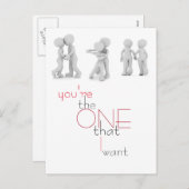 Carte postale illustrant la Saint-Valentin (Devant / Derrière)