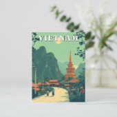 Carte postale illustrant les voyages au Vietnam ru (Debout devant)