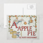 Carte Postale Illustration 'A' de 'Apple Pie Alphabet' (Devant / Derrière)