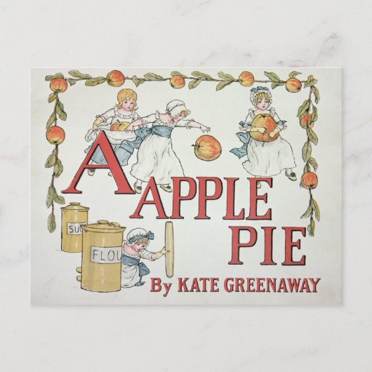Carte Postale Illustration 'A' de 'Apple Pie Alphabet' (Devant)