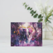 Carte Postale Illustration abstraite d'un éléphant (Debout devant)