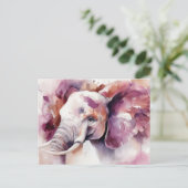 Carte Postale Illustration abstraite d'un éléphant (Debout devant)