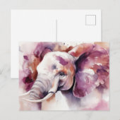 Carte Postale Illustration abstraite d'un éléphant (Devant / Derrière)