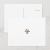 Carte Postale Illustration Abstraite d'une branche beige clair (Devant / Derrière)