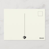 CARTE POSTALE ILLUSTRATION AÉQUARELLE DE CHAT ADORABLE (Dos)