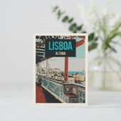 Carte Postale Illustration Alfama View, le charme de Lisbonne (Debout devant)