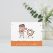 Carte Postale Illustration Amour Orange Drôle (Debout devant)