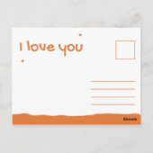 Carte Postale Illustration Amour Orange Drôle (Dos)