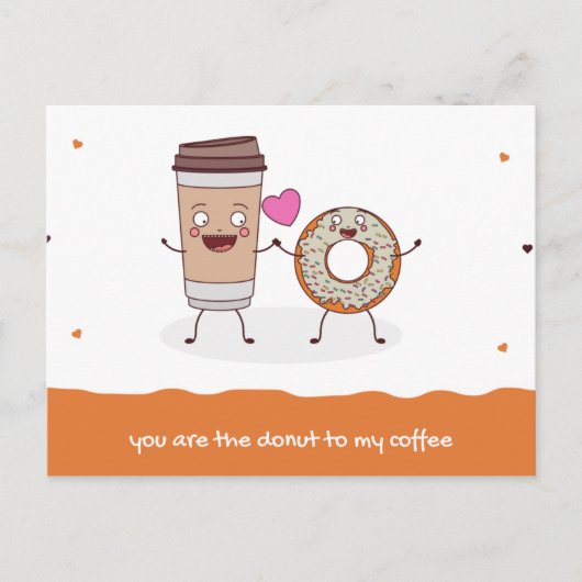 Carte Postale Illustration Amour Orange Drôle (Devant)