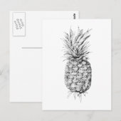 Carte Postale Illustration ananas (Devant / Derrière)