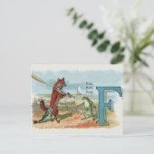 Carte Postale Illustration ancienne de la pêche à la grenouille (Debout devant)