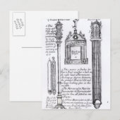 Carte Postale Illustration annotée de Pendent, Diagonal (Devant / Derrière)