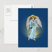 Carte Postale Illustration antique d'un ange sur les tee-shirts, (Devant / Derrière)