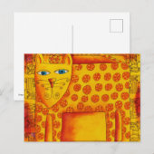 Carte Postale Illustration aquarelle de léopard à motifs (Devant / Derrière)