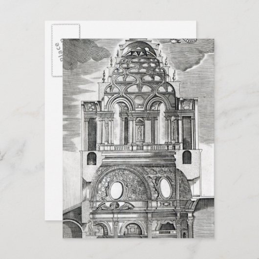 Carte Postale Illustration architecturale (Devant / Derrière)