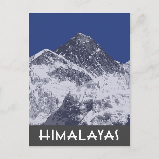Carte Postale Illustration artistique de l'Himalaya (Devant)