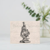 Carte Postale Illustration au microscope vintage Retro Steampunk (Debout devant)