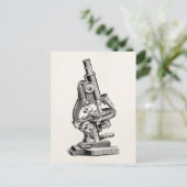 Carte Postale Illustration au microscope vintage Retro Steampunk (Debout devant)