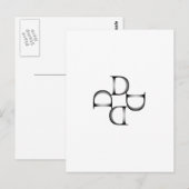 Carte Postale illustration avec D (Devant / Derrière)