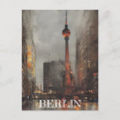 Carte Postale Illustration Berlin Alexanderplatz (Devant)