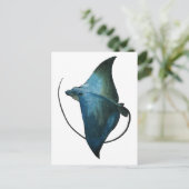 Carte Postale Illustration Blue Stingray (Debout devant)