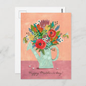 Carte Postale Illustration Boho Flowers (Devant / Derrière)