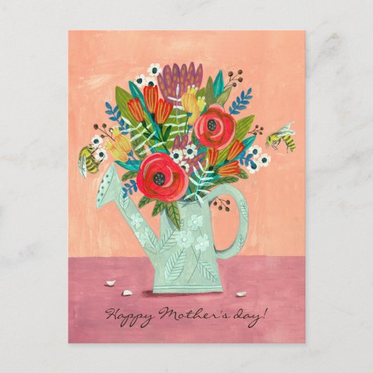 Carte Postale Illustration Boho Flowers (Devant)
